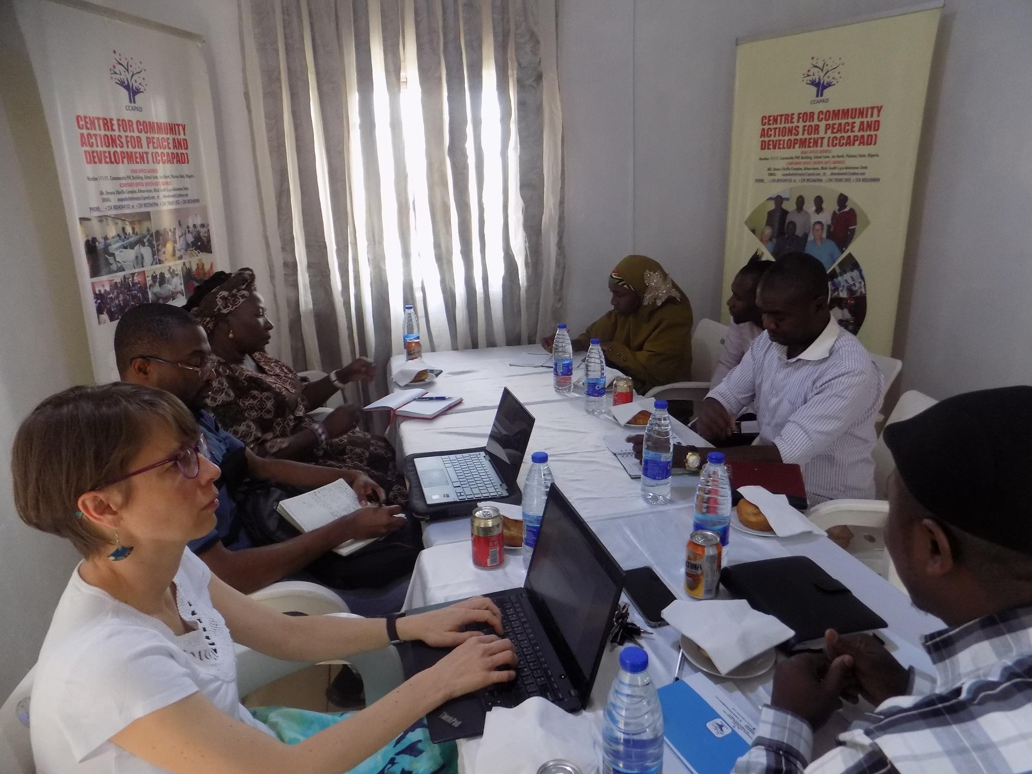 Youths receiving vocational kits